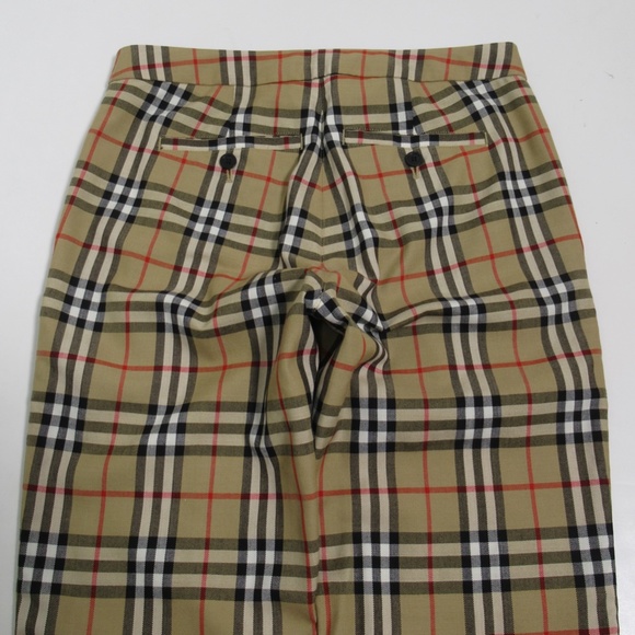 Burberry Women's Check Fleur Tailored Pant Archive Beige Size 4 US 6 UK - Picture 6 of 12